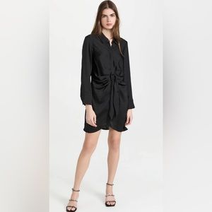 NWT BB Dakota/ Revolve Tie Curious Satin Shirt Dress Small